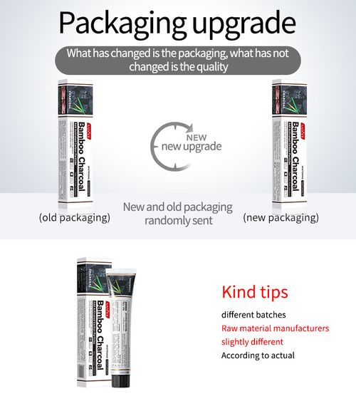 5 Pack SADOER Bamboo Charcoal Whitening Toothpaste | Remove Stains & Fresh Mint Breath