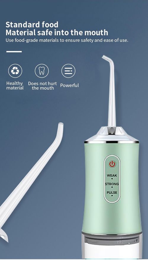 Water Flosser Portable Cordless Oral Irrigator 3 Modes Weak Strong Pulse IPX7 Waterproof Rechargeable Dental Cleaner 360° Rotatable Nozzle 4 Replaceable Tips for Travel Home