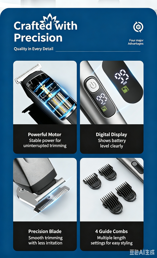 Multifunctional Electric Hair Clipper Set, Hair Carving Trimmer, Shaver & Nose Hair Trimmer All‑in‑One Kit