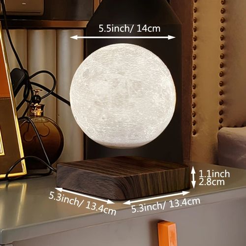 Levitating Moon Lamp 3D printing True Moon Appearance 14cm 18cm 3 Color Adjustable Magnetic Levitation Moon Light Maglev Moon
