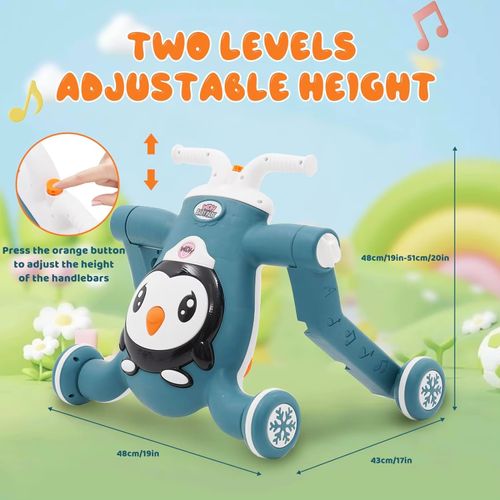 Baby Walker 3 in 1 Sit & Stand Walking Learning Stroller Multifunctional Baby Carriage Kids Activity Center
