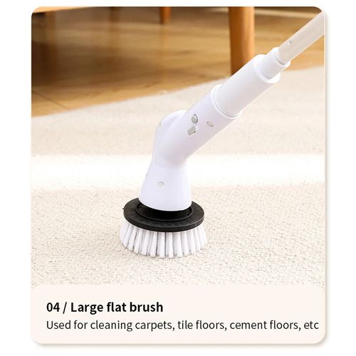 6-in-1 2000mah Electric Cleaning Brushwireless Electric Rotary Clean Brush Shower Cleaning Brush Kitchen Bathroom Home New