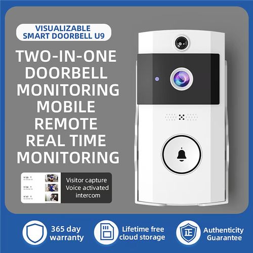 🔔 Solar Wireless Video Doorbell & Indoor Chime