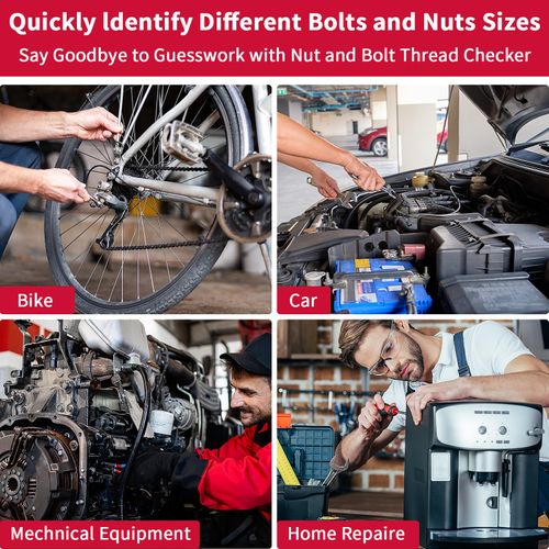 🎉Flash Deals 🎉 Universal ⚙️Nut 🔩Bolt Thread Checker, Bolt Size and Thread Gauge
