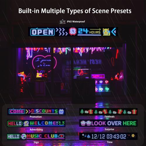 Colorful Programmable Flexible Devil Eyes Light, DIY Car Dynamic LED Smart Colorful Eye Lamp