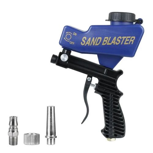 Handheld Portable Sandblasting Gun, Air Gravity Feed Rust Remover Spray Gun