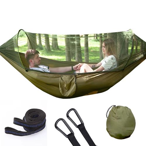 Large Outdoor Mosquito Net Hammock, 3-in-1 Waterproof Camping Hammock