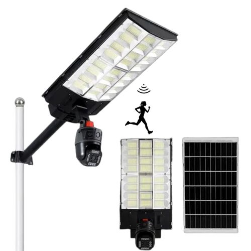 Solar-powered three-function security light with motion sensor