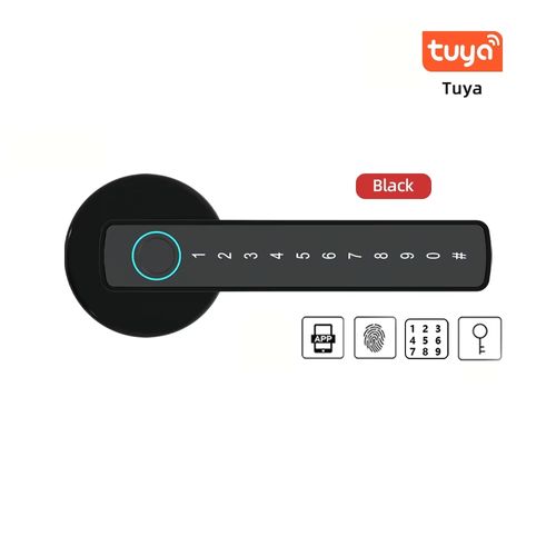 Tuya Smart Fingerprint Lock Financial Class Electronic Indoor Lock Password Key Tuya APP Bluetooth Unlock Bathroom Bedroom