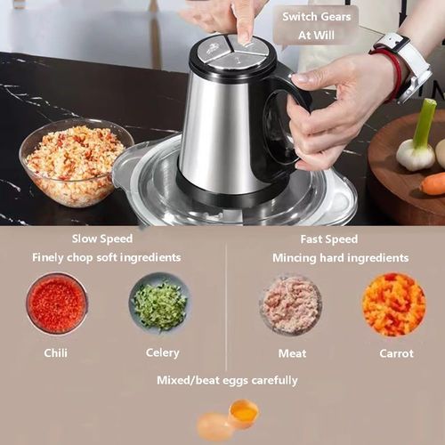 5L Electric Meat Grinder, 3-Speed Multi-function Food Processor