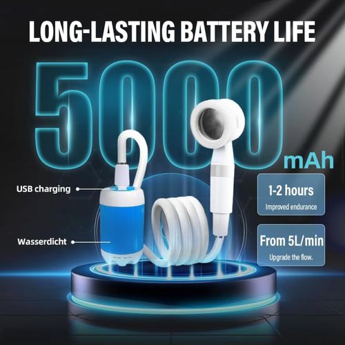 Portable Outdoor Shower Head – Rechargeable Shower Pump