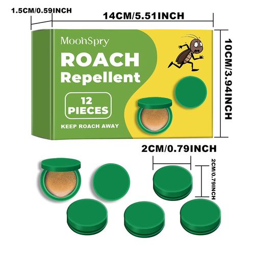 12Pcs Roach Repellent Enduring Effect Roach Bait Stations Roach Control Cockroach Killing Traps for Small & Large Roaches