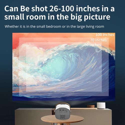 Mini Portable Projector - Home Theater Projector 1080p Supported