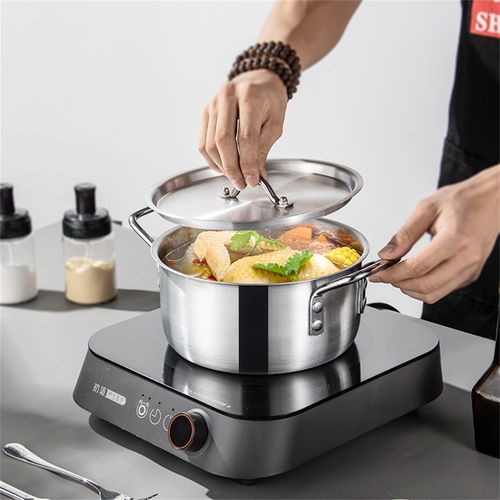 5PC Aluminum Casserole Cooking Pots Soup Pots Cookware Set
