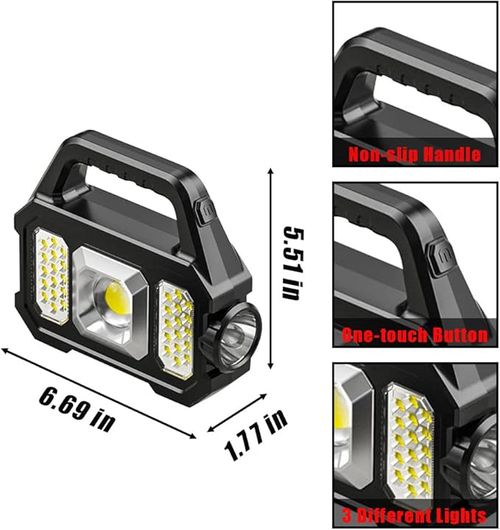 2 PCS Portable Rechargeable Waterproof Solar LED Light