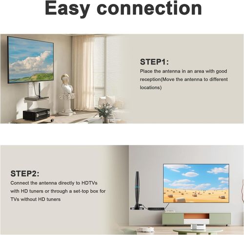 TV Antenna Indoor Outdoor, Digital TV Antenna for Smart TV