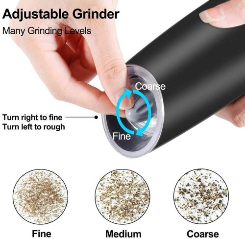 2PCS Electric Salt & Pepper Grinder Set, Battery Powered Household Seasoning Grinder