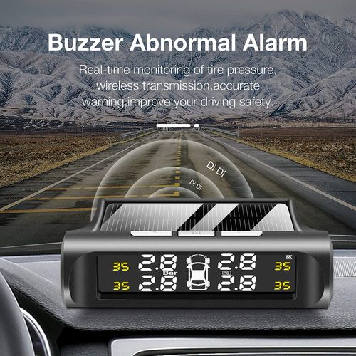 TPMS Tyre Solar Tire Pressure Monitoring System, Wireless LCD Display Tire Pressure Alarm