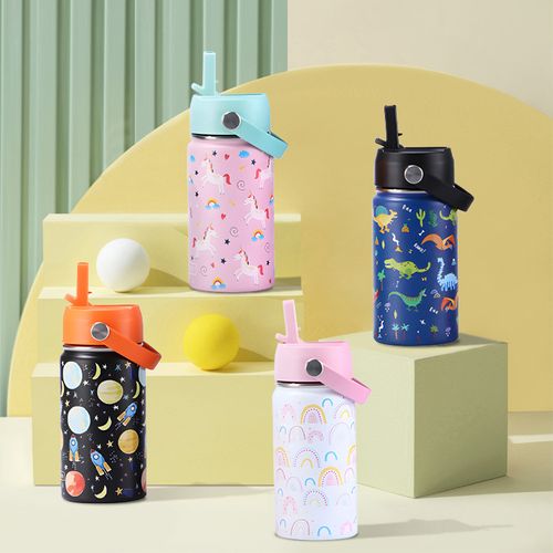 360ml Kids Insulated Water Bottle, BPA Free Stainless Steel Portable Double Wall Vacuum Tumbler