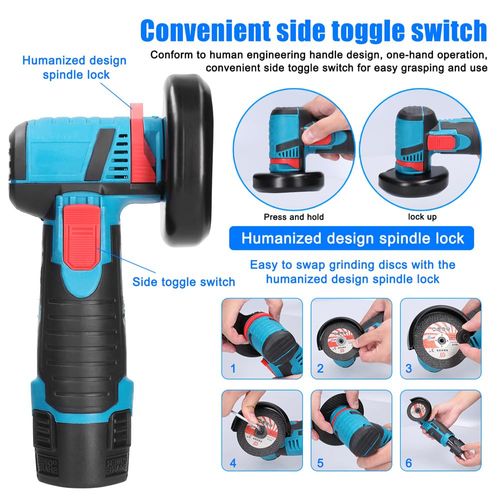 12V Angle Polishing Machine , 19500RPM Electric Polishing Grinding Tool