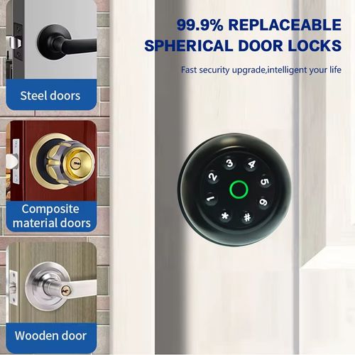 Digital Lock Password Mechanical Digital Push Button Door Lock Bedroom Office Fingerprint Smart Door Lock