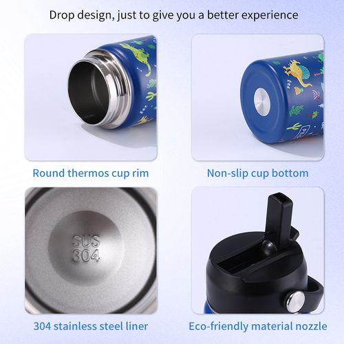 360ml Kids Insulated Water Bottle, BPA Free Stainless Steel Portable Double Wall Vacuum Tumbler