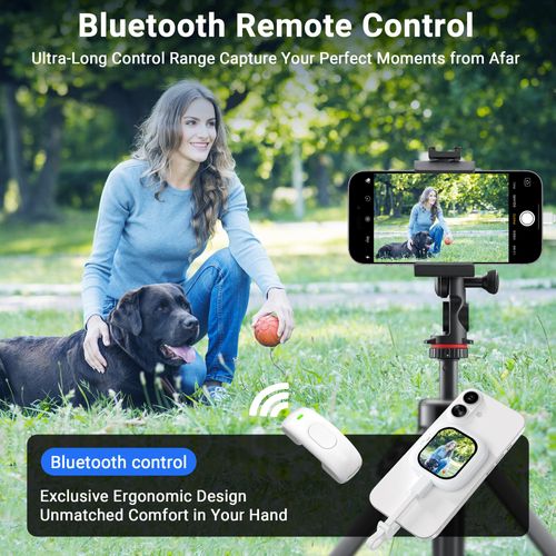 Vlogmate Mini Phone Vlog Selfie Monitor Screen, Phone Holder Clip Mount for Rear Camera Selfies Vlogging Live TikTok,Selfie Screen Compatible with iPhone Back Camera Monitor Screen