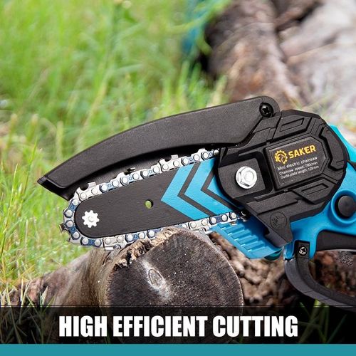6in Cordless Mini Chainsaws, One-Hand Electric Chainsaw for Tree Branch and Wood Cutting