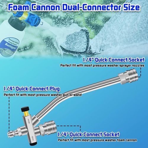 Car Foam Dual-Connector Car Wash Sprayer, High Pressure Car Washing Tool