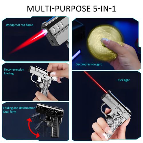 Windproof Torch Lighter Refillable Foldable Rotatable Lighter  (Gas Not Included)