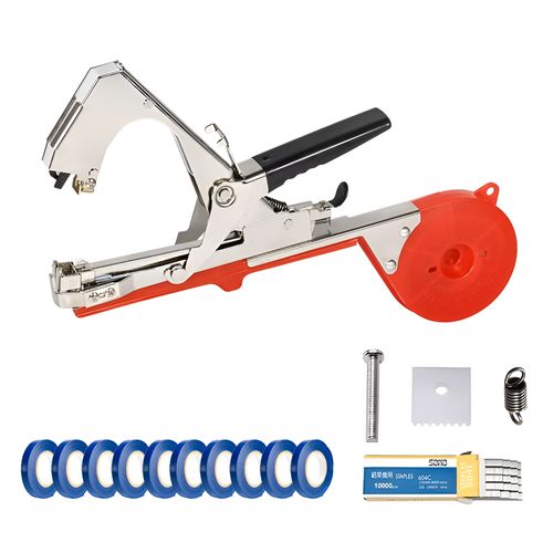 Plant Tying Machine with 10 Rolls Tape Vegetable Tying Gun for Vine, Tomato, Plants