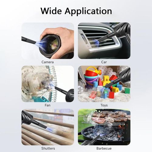 Portable Electric Air Duster, Rechargeable Cordless Air Blower with LED Light