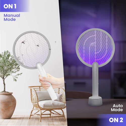 Electric Fly Swatter Mosquitoes Zapper, 2 in 1 Cordless Bug Zapper Insect Killer USB Rechargeable