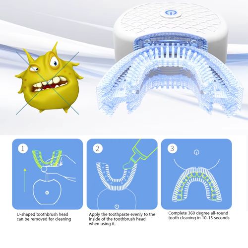 New 360 Degrees Intelligent Automatic Sonic Electric Toothbrush
