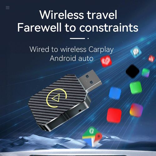 2 in 1 Wireless CarPlay Auto Adapter, Plug & Play Converts Wired to Wireless