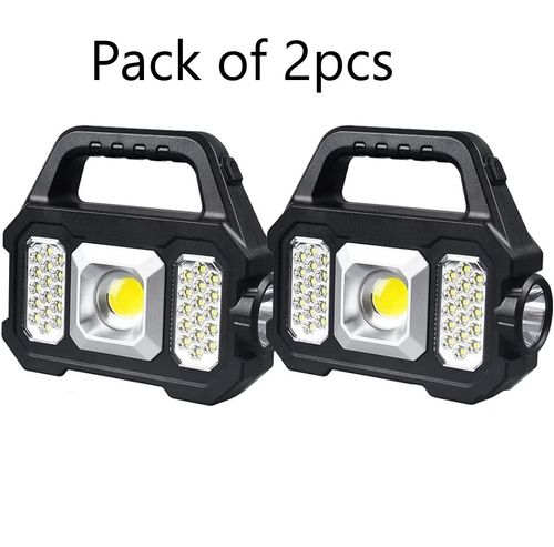 2 PCS Portable Rechargeable Waterproof Solar LED Light