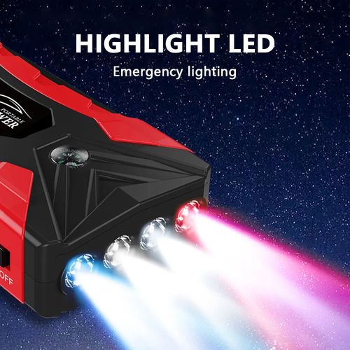 Car Jumper Start, Emergency Start Mobile Power Supply with Inflatable Pump