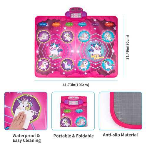 Dancing Blanket Kids Electronic Dance Mat Kid Floor Music Blanket Double Players Mode with 9 Levels Educational Toys