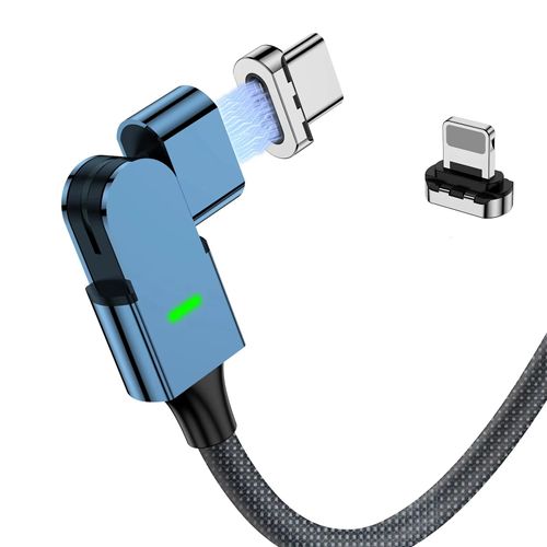 PD100W 2M  Fast Charging 2-in-1 180° Rotation Magnetic Charging Cable For Iphone,Type C Devices
