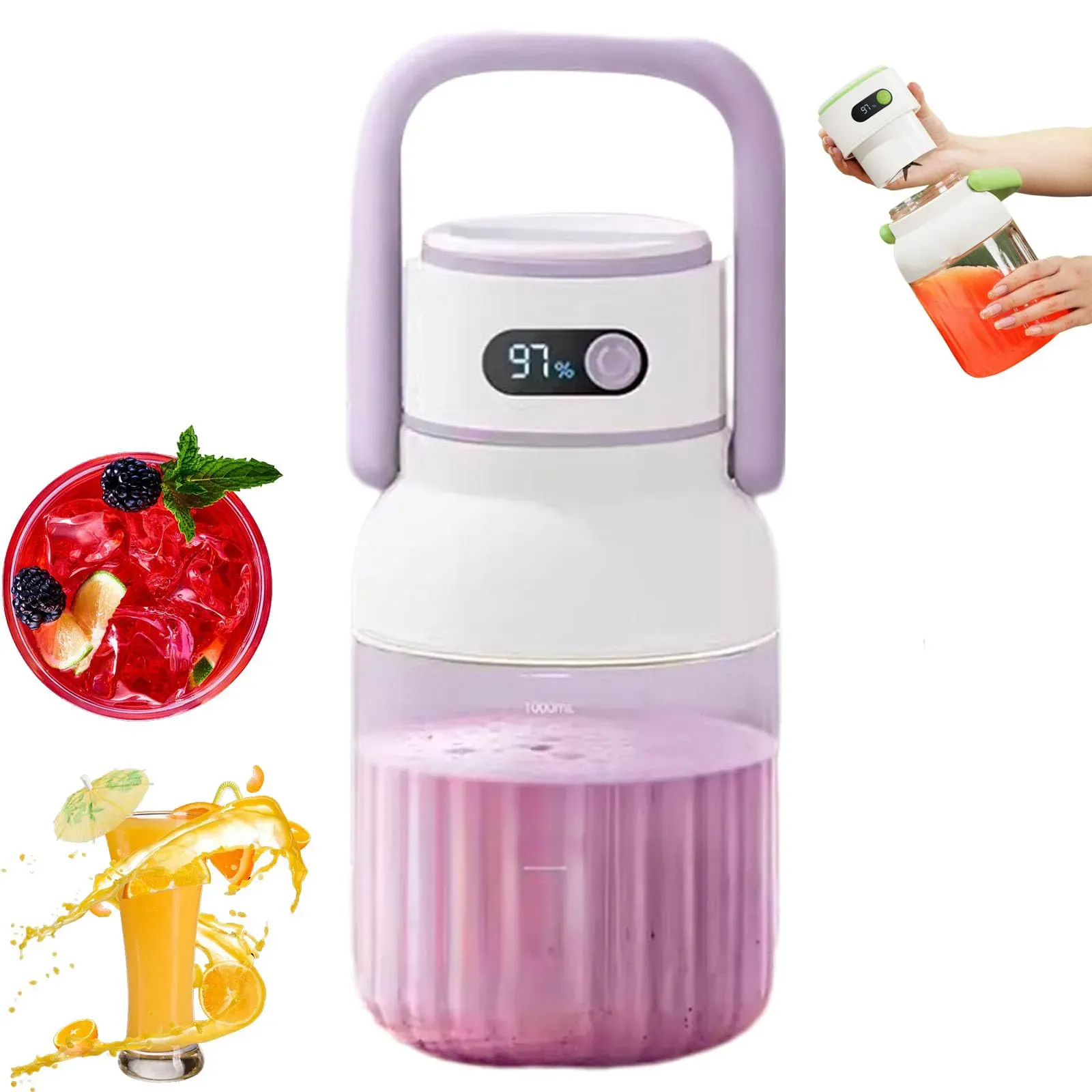 Portable Juicer Small Household Multi-function Wireless Charging Ton Barrel