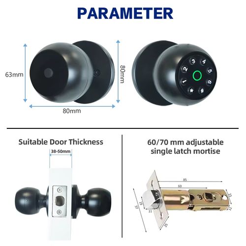 Digital Lock Password Mechanical Digital Push Button Door Lock Bedroom Office Fingerprint Smart Door Lock