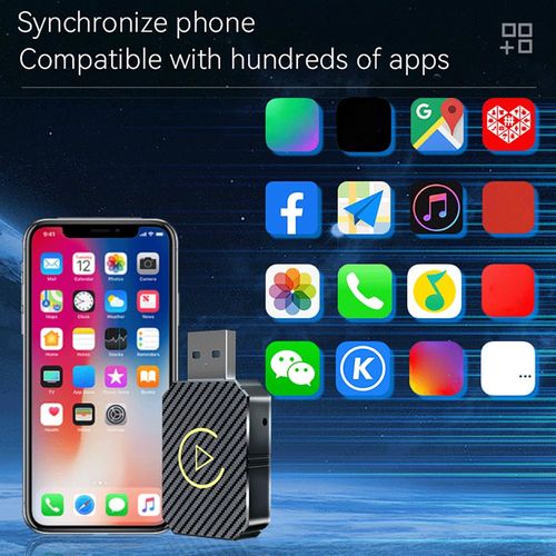 2 in 1 Wireless CarPlay Auto Adapter, Plug & Play Converts Wired to Wireless