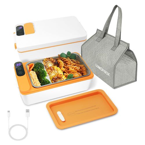 1L Cordless Electric Heated Lunch Box with Insulated Bag