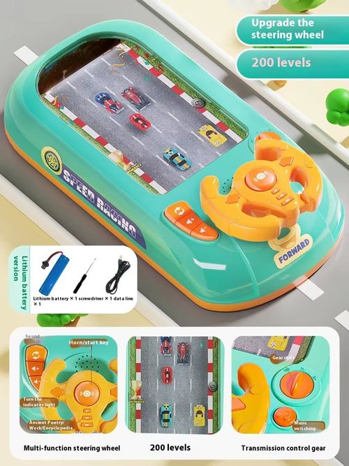 Racing Adventure Car Steering Wheel Toy for Kids Musical Driving Game