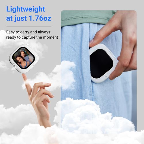 Vlogmate Mini Phone Vlog Selfie Monitor Screen, Phone Holder Clip Mount for Rear Camera Selfies Vlogging Live TikTok,Selfie Screen Compatible with iPhone Back Camera Monitor Screen