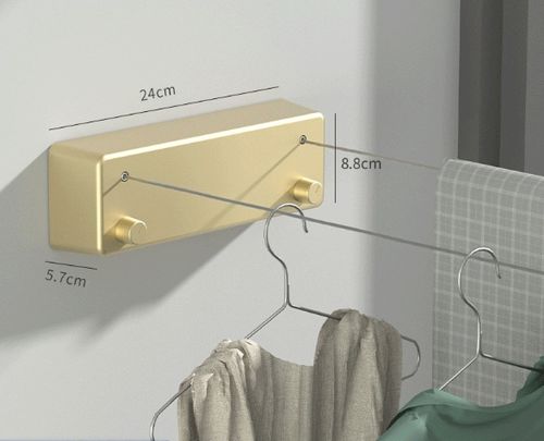 4.2M Household Double-Wire Clothes Drying Rod   For wall mounting on the balcony of hotel bathrooms