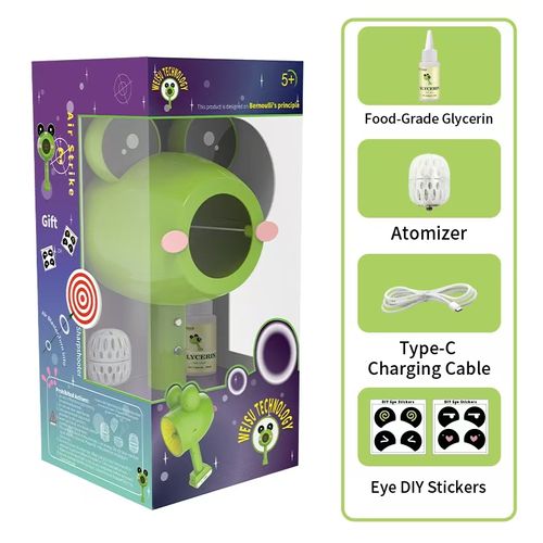 Cute Frog Air Cannon, Blast A Harmless Ball Of Air Toy for Kids Adults