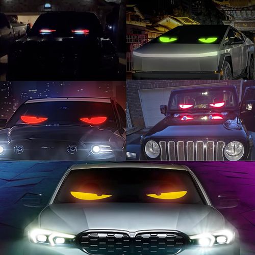 Colorful Programmable Flexible Devil Eyes Light, DIY Car Dynamic LED Smart Colorful Eye Lamp