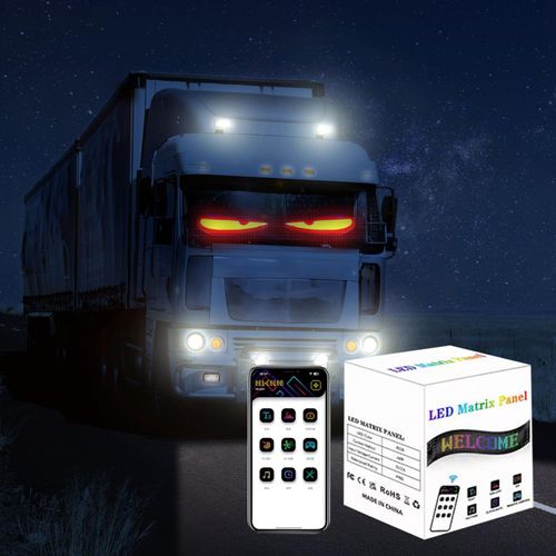 Colorful Programmable Flexible Devil Eyes Light, DIY Car Dynamic LED Smart Colorful Eye Lamp