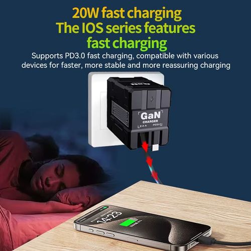20W USB C Fast Charger Muti 2 Ports Type C PD Wall Adapter for iPhone 15 Pro Xiaomi Huawei Samsung Portable High Speed Charging